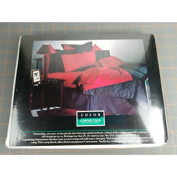 VINTAGE COLOR CONNECTION WESTPOINT White PEPPERELL TWIN XL TWIN SHEET 66X96 - Picture 7 of 8